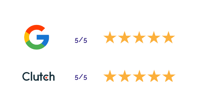 Rated 5/5 on Google and Clutch